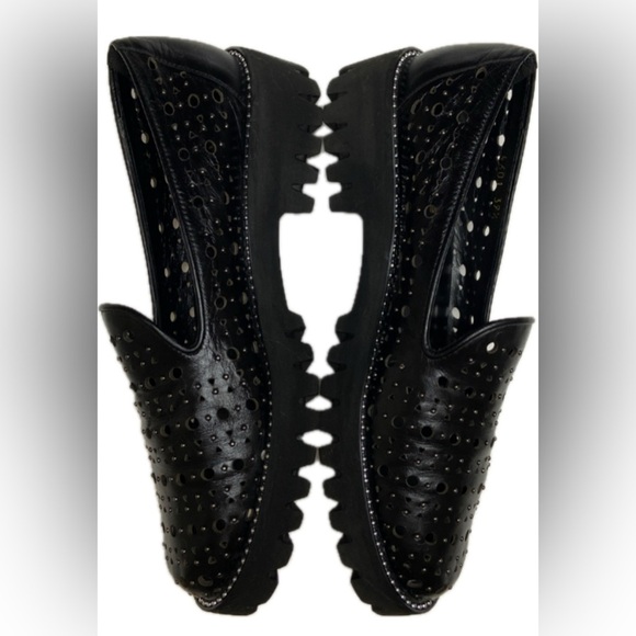 Jon Josef Black Studded Loafers - Picture 3 of 9